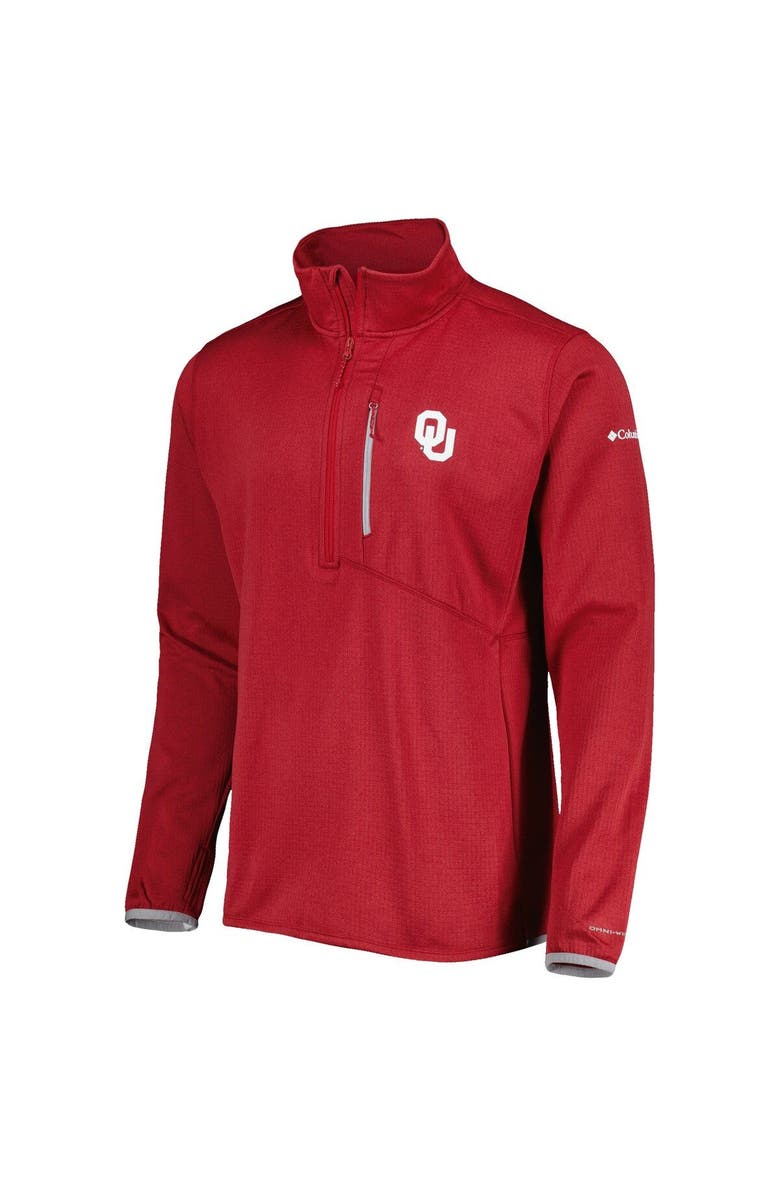 Columbia Men's Columbia Crimson Oklahoma Sooners Park View Omni-Wick Half-Zip Top, Alternate, color, Crimson