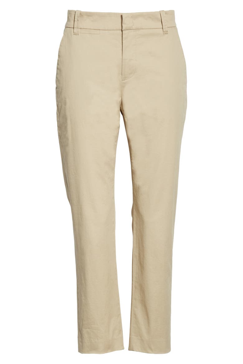 Coin Pocket Stretch Cotton Chino Pants, Alternate, color, LATTE