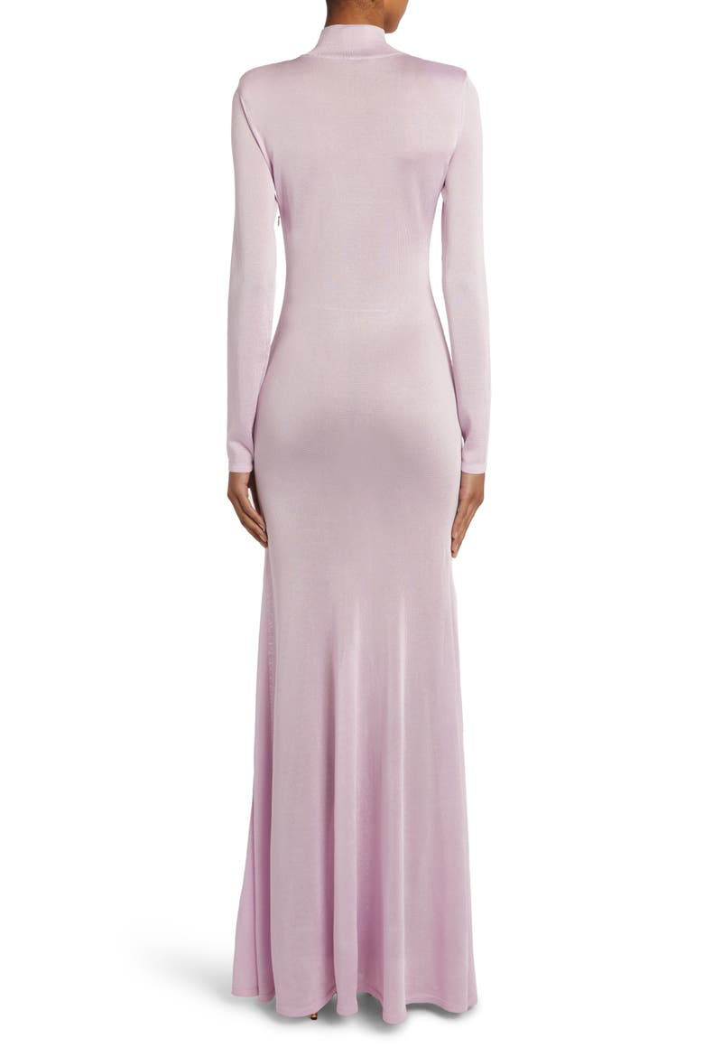 Long Sleeve Jersey Gown, Alternate, color, CROCUS PETAL