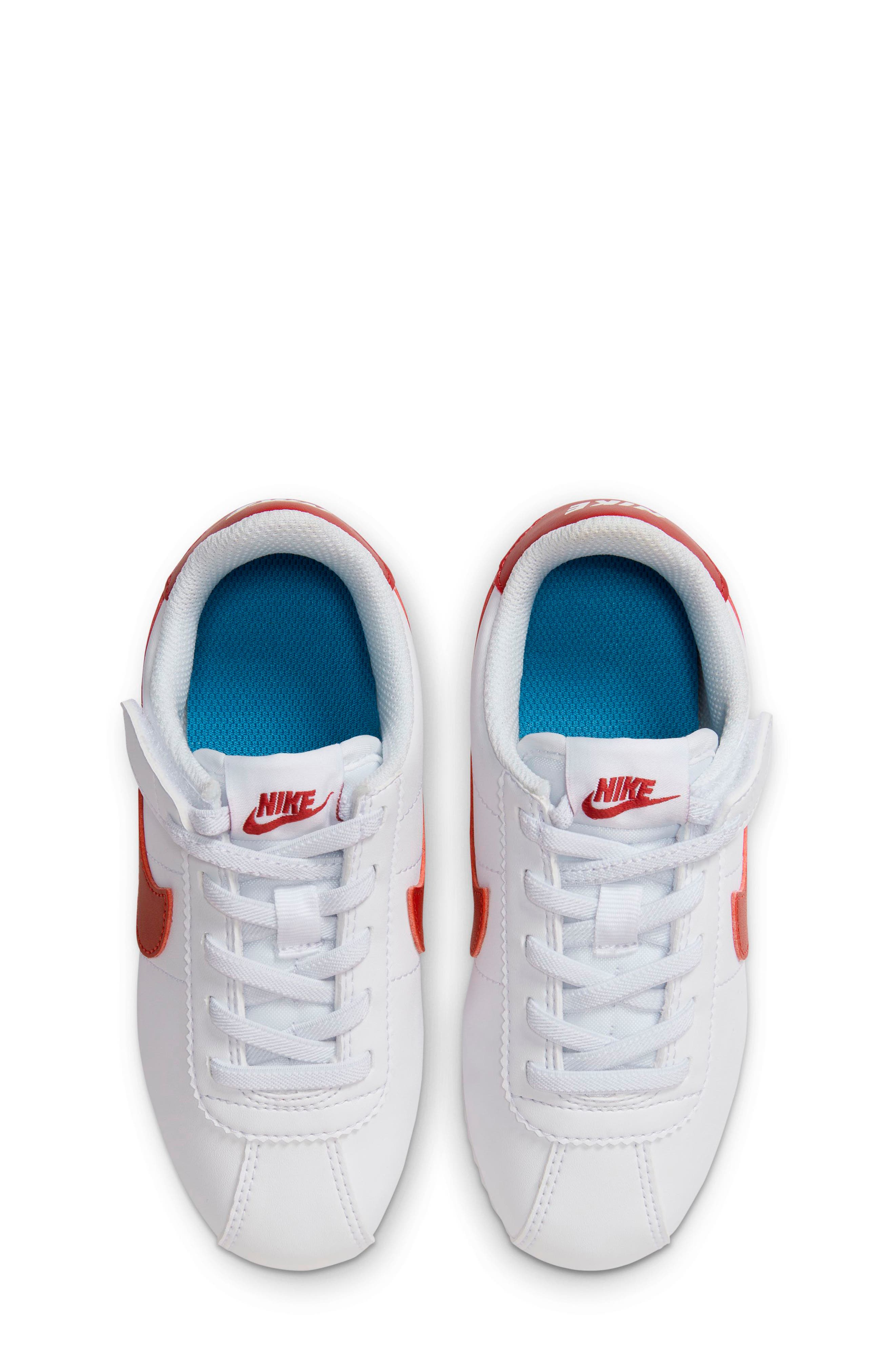 Nike Kids
 Cortez EasyOn Sneaker, Alternate, color, White/ Varsity Red/ Blue