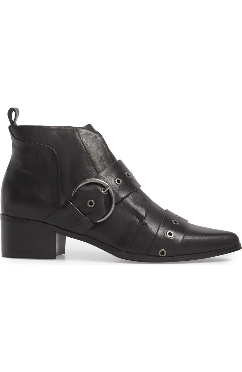 Grey City Buckle Strap Bootie, Alternate, color,