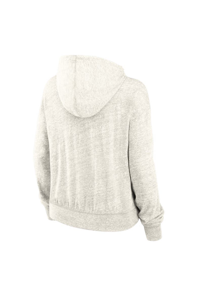 Women's Nike Cream New York Jets Gym Vintage Logo Pullover Hoodie, Alternate, color, Cream