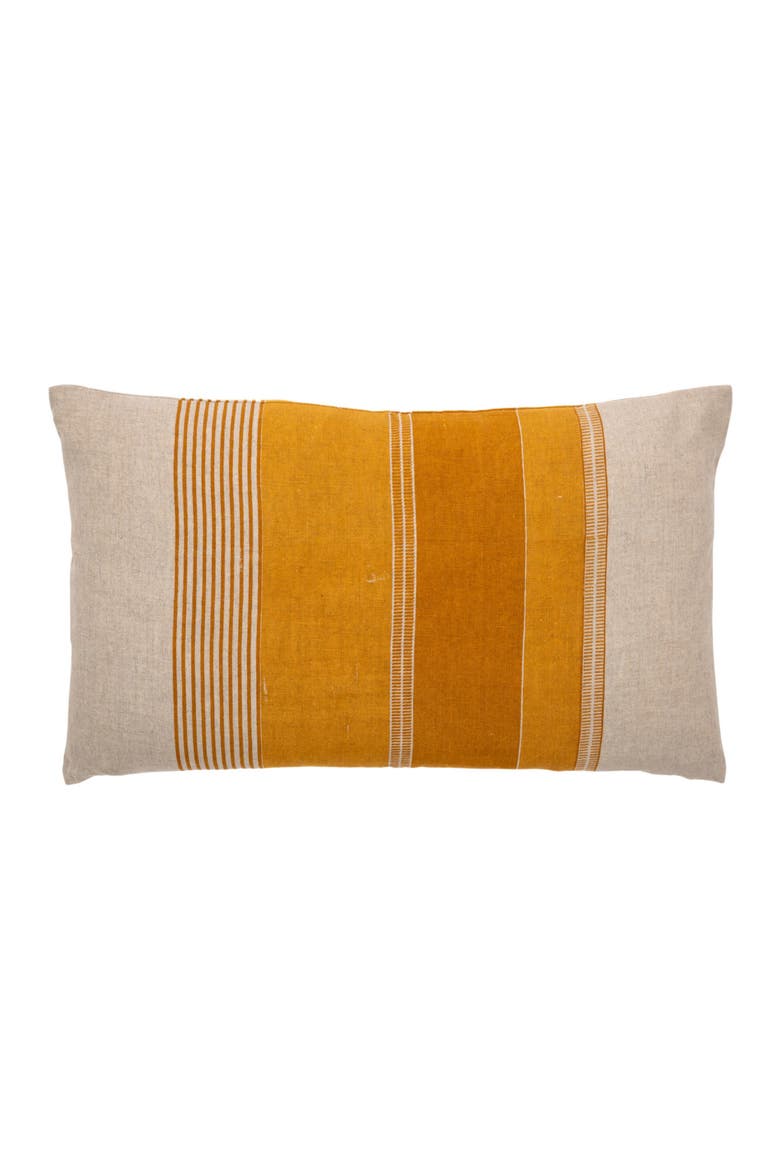 Stripe Ochre Pillow Cover, Alternate, color, Ochre
