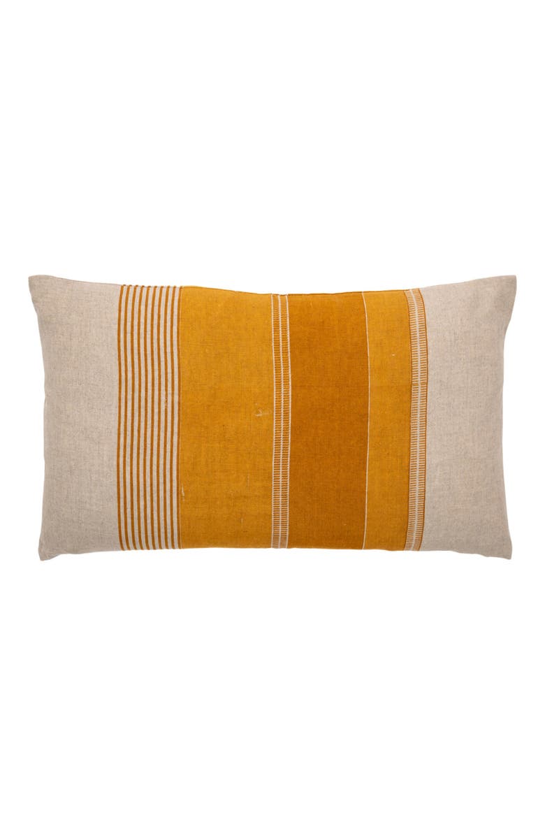 Alamwar Stripe Ochre Pillow Cover, Alternate, color, Ochre