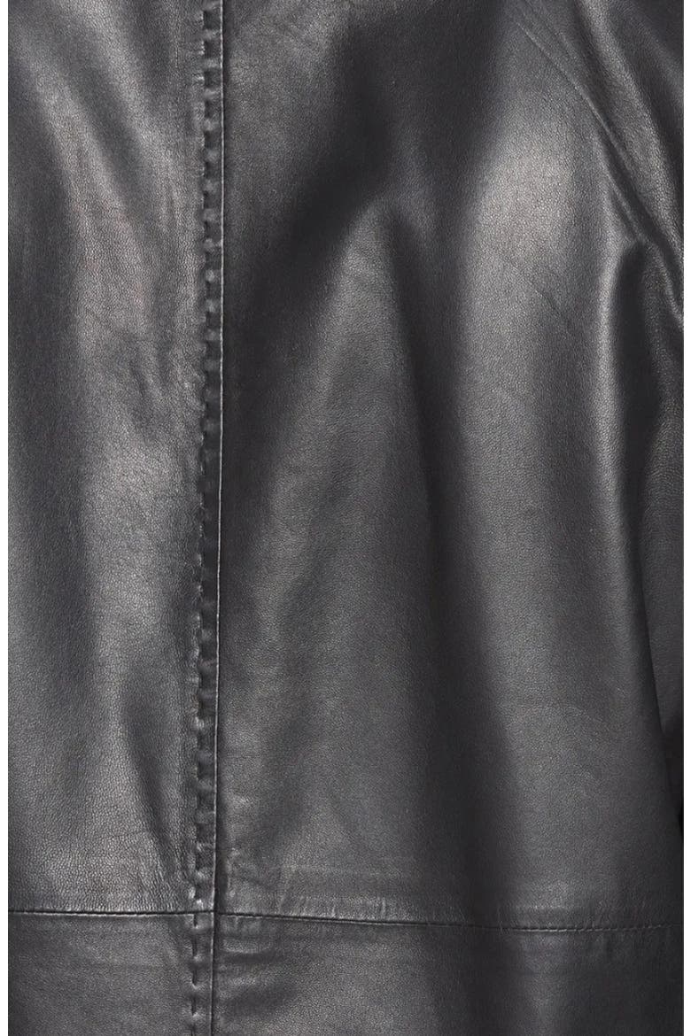 Pick Stitched Leather Jacket, Alternate, color, BLACK