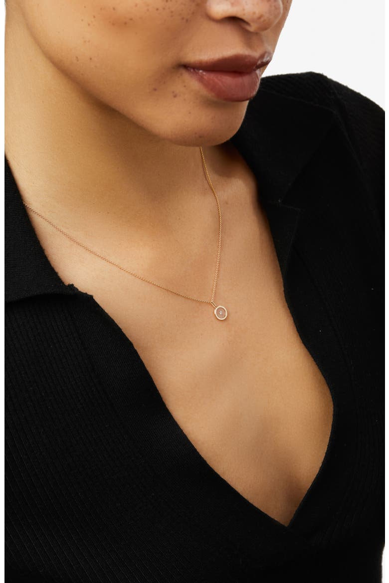 Floating Diamond Necklace, Alternate, color, Gold
