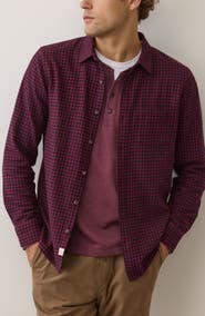 Marine Layer Tahoe Plaid Flannel Button-Up Shirt