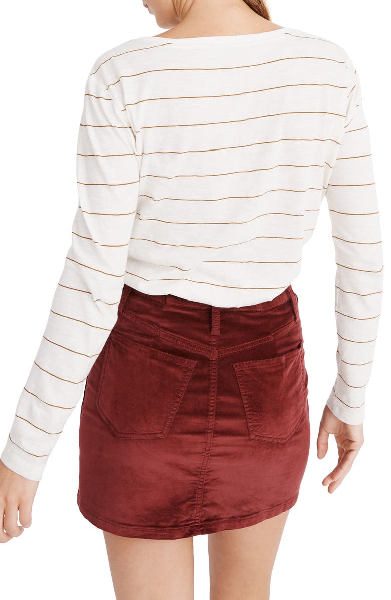 Madewell Stripe Whisper Cotton Long Sleeve Tee, Alternate, color, 
