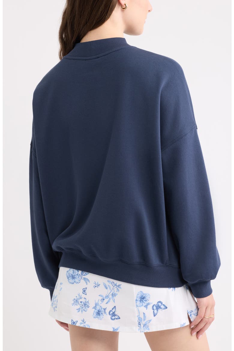 Mock Neck Sweatshirt, Alternate, color, NAVY INDIGO