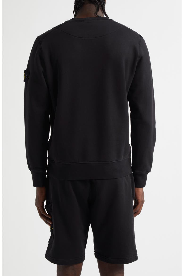 Compass Logo Patch Fleece Sweatshirt, Alternate, color, BLACK