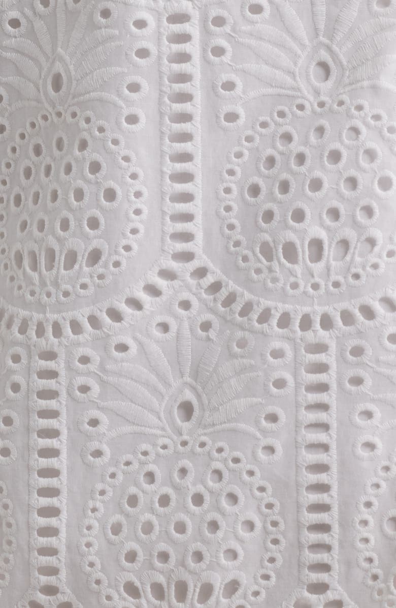 Lilly Pulitzer<sup>®</sup> Zander Cotton Eyelet Romper, Alternate, color, Resort White Pineapple Tile