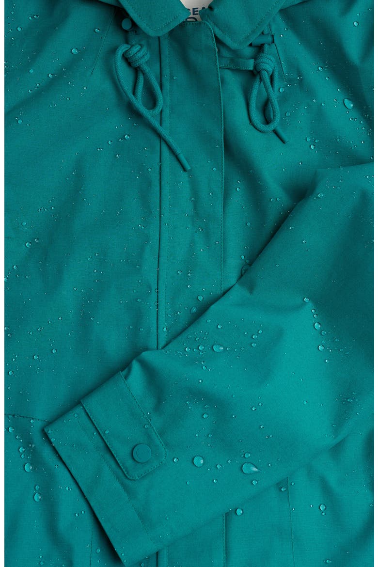 Cloudburst Waterproof Organic Cotton Coat, Alternate, color, DEEP DIVE