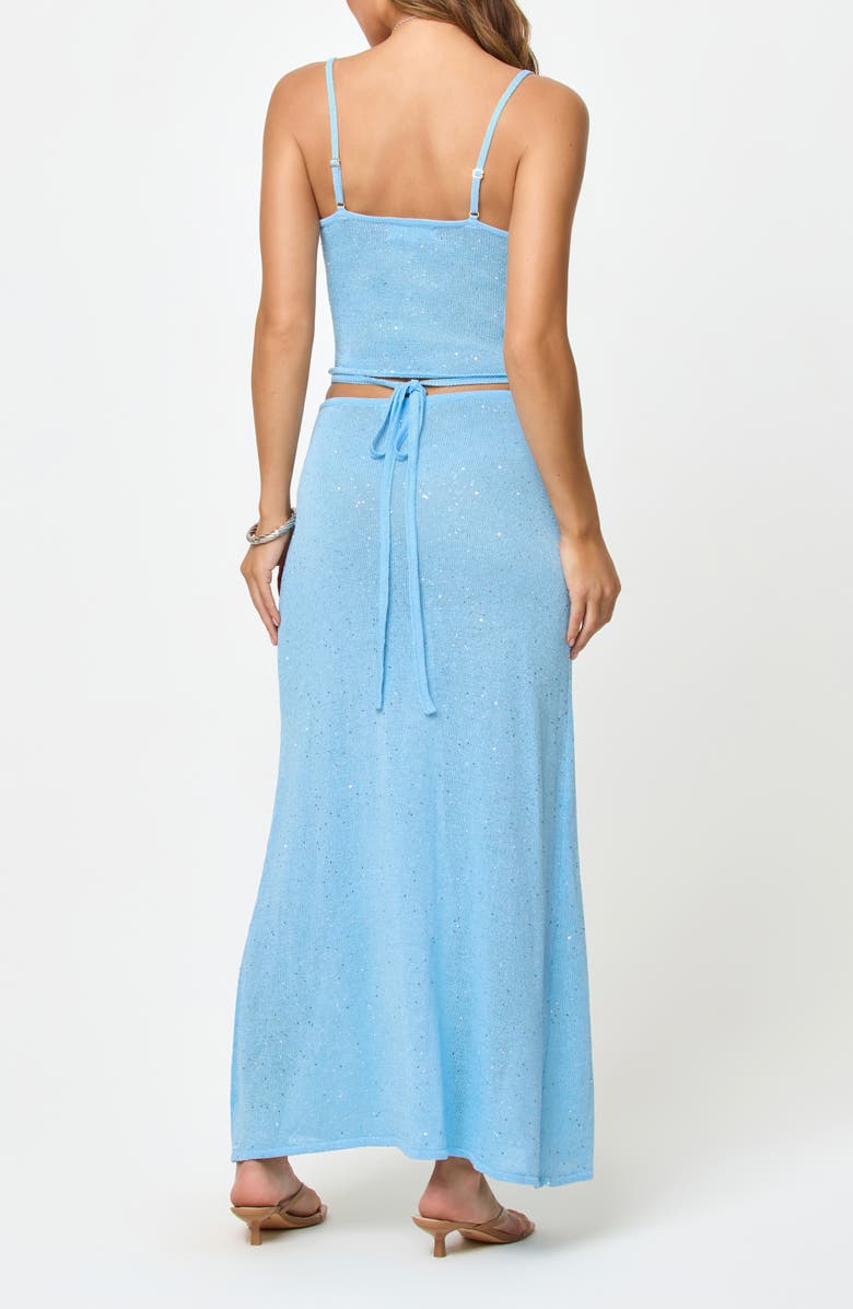 LSPACE Last Light Sequin Cover-Up Maxi Sweater Skirt, Alternate, color,