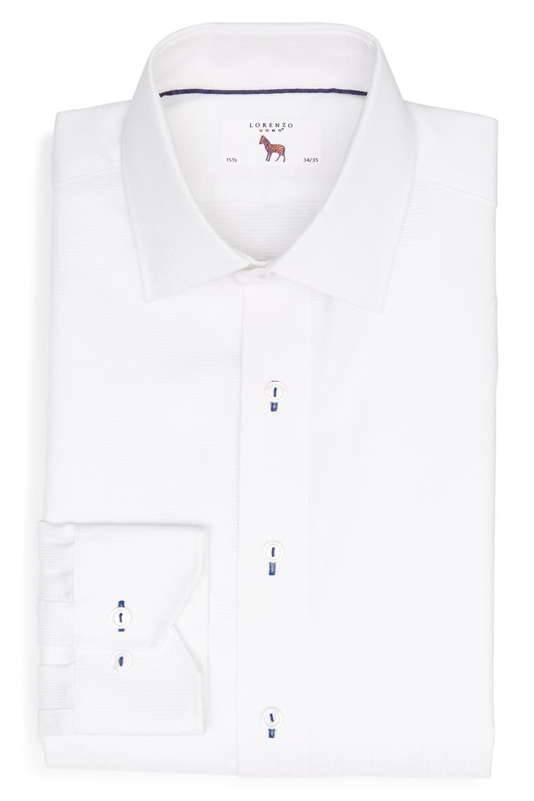 Regular Fit Solid Dress Shirt, Alternate, color, WHITE