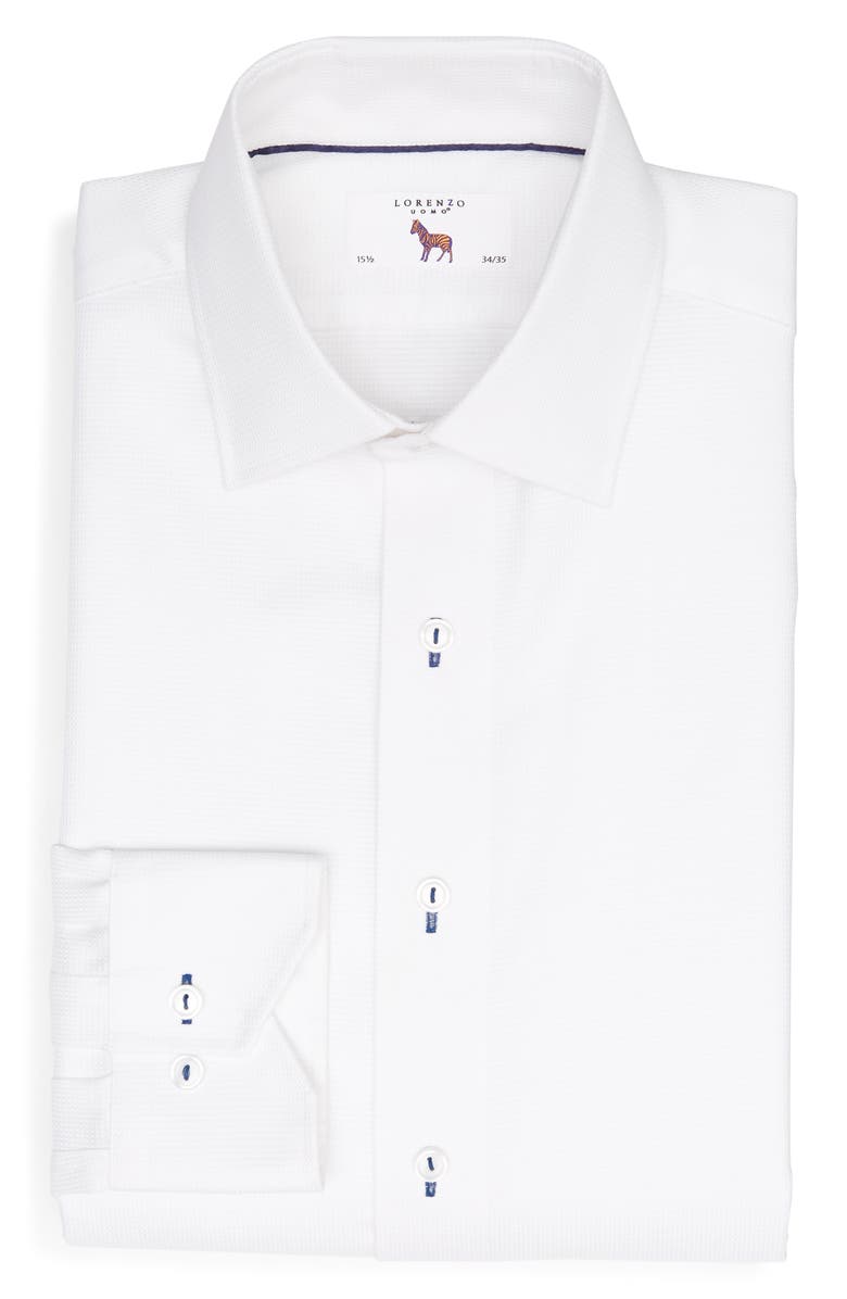 Lorenzo Uomo Trim Fit Solid Dress Shirt, Alternate, color, 