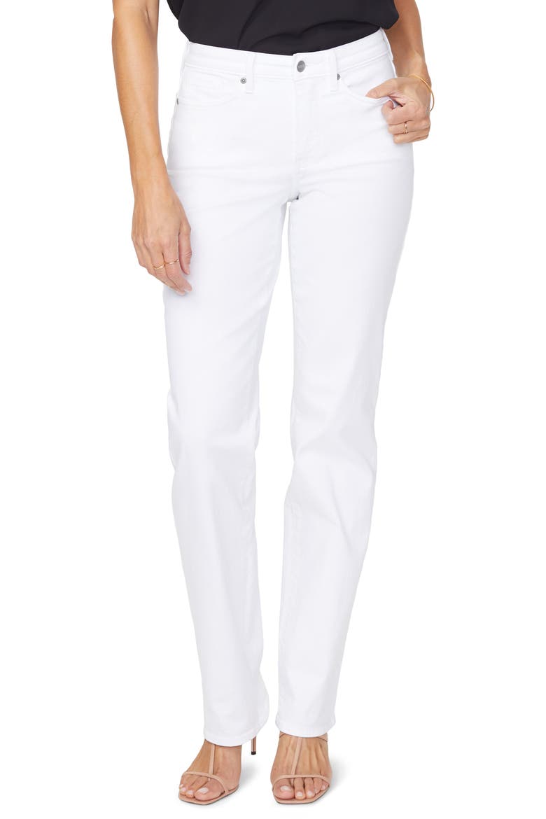 High Waist Relaxed Straight Leg Jeans, Main, color, OPTIC WHITE