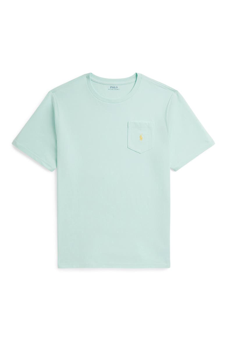 Kids' Cotton Jersey Pocket T-Shirt, Main, color, CRYSTAL BLUE