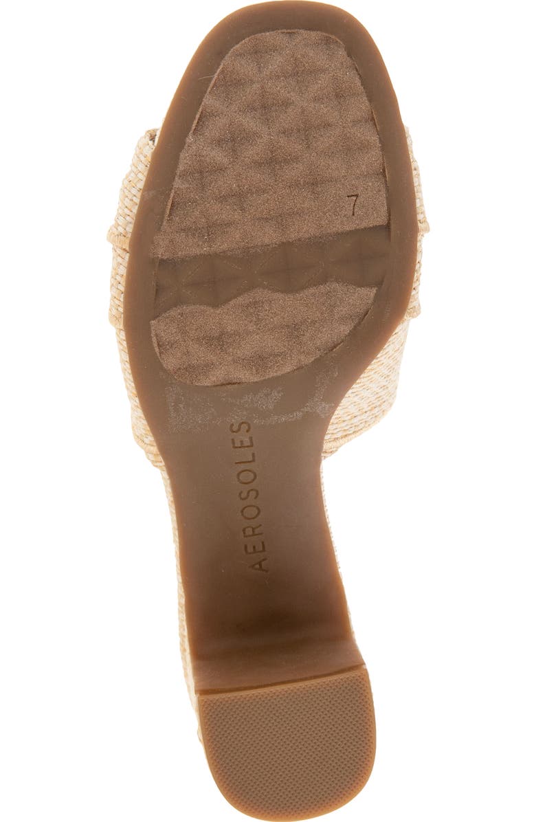 Aerosoles Gabrielle Ruffe Slide Sandal, Alternate, color, Natural Raffia
