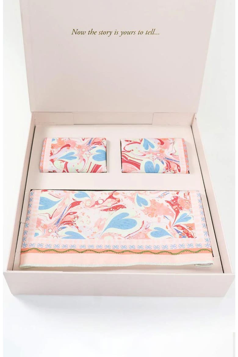 Alice Marble Table Linens Set, Alternate, color, Coral