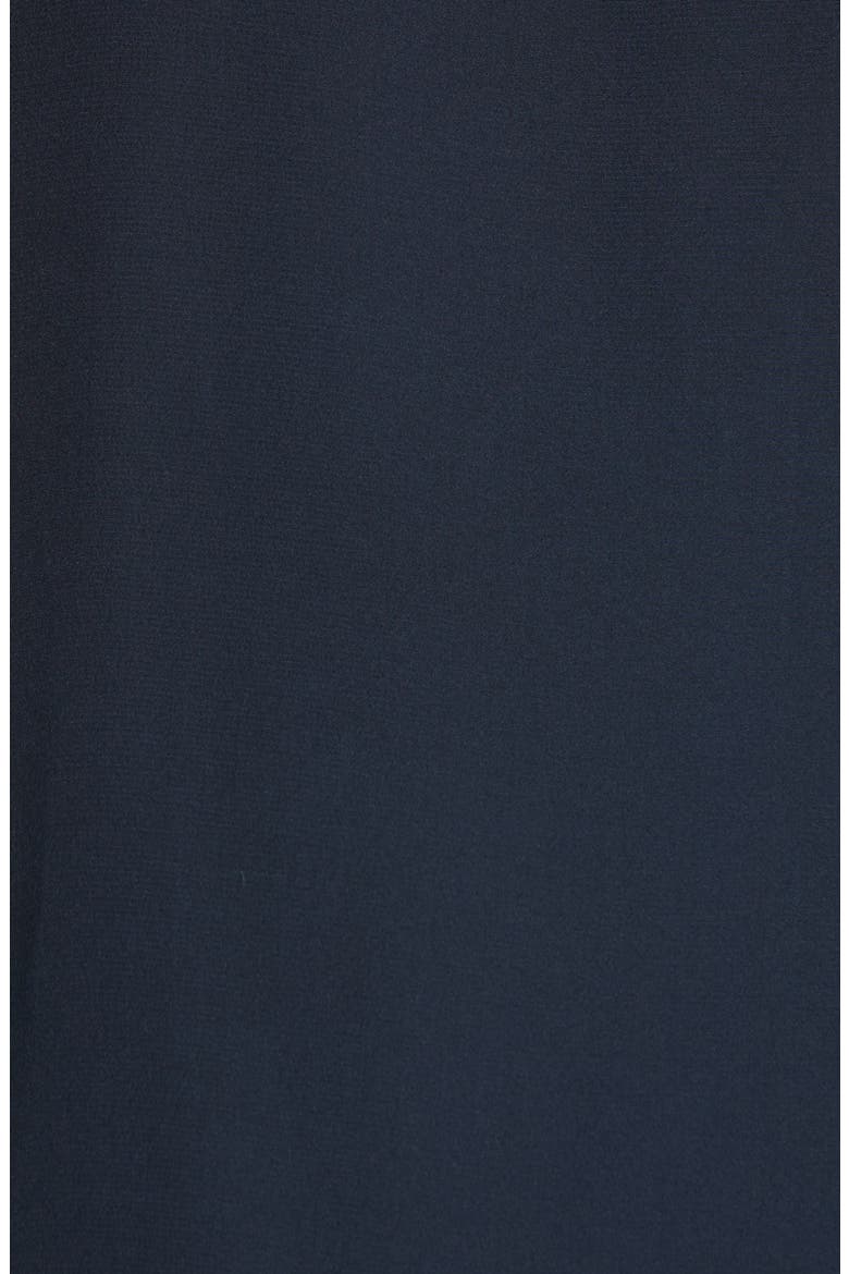 Ruffle Sleeve Silk Top, Alternate, color, DARK NAVY