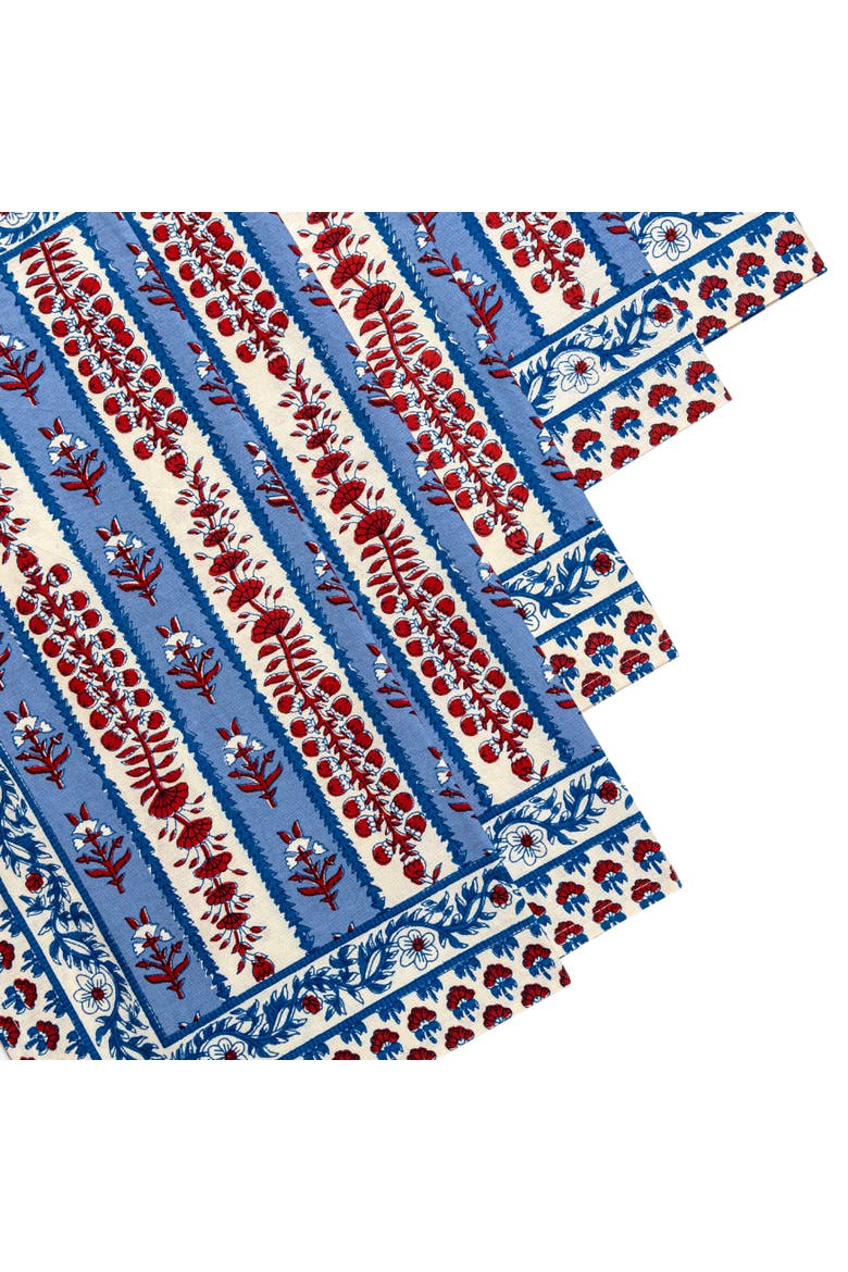 Provence Avignon Napkins, Alternate, color, Red/Blue 19" x 19"