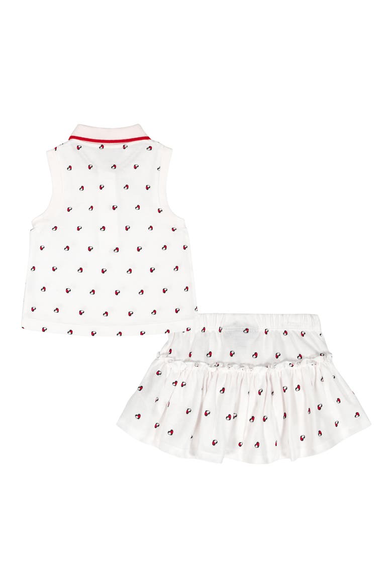 Sleeveless Polo & Skort Set, Alternate, color, WHITE