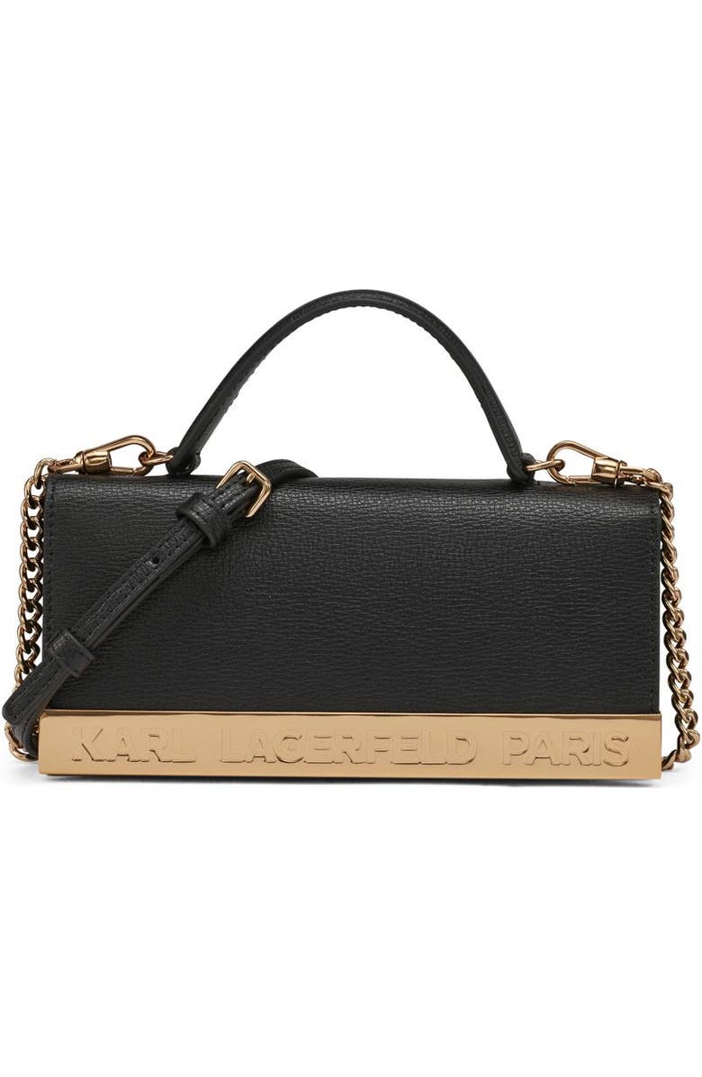KARL LAGERFELD PARIS Jacqueline Crossbody, Main, color, Black/Gold