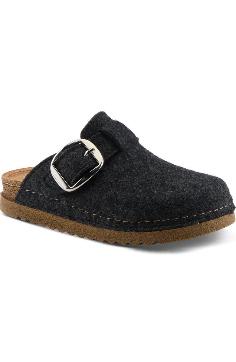 Flexus by Spring Step Giller Boiled Wool Clog, Main, color, Black