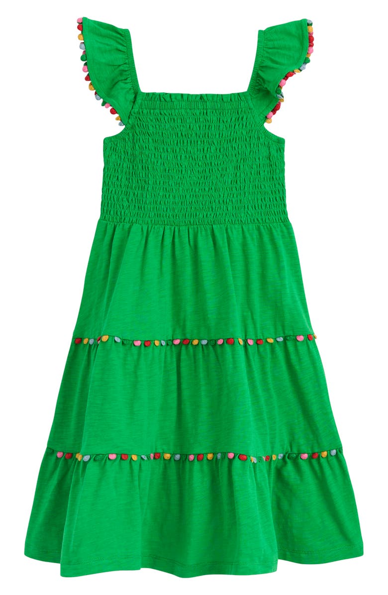 Mini Boden Kids' Addison Twirly Pom Dress, Alternate, color, 