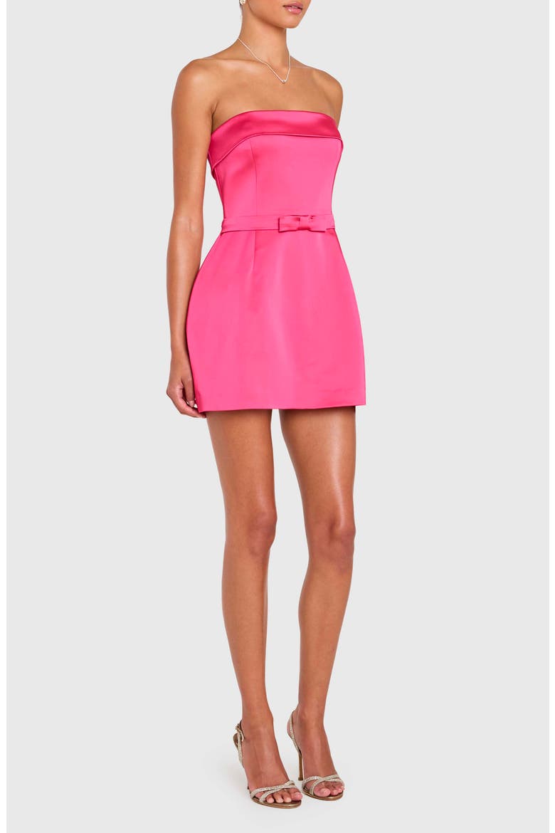 Avalee Strapless Skort Romper, Alternate, color, WILD RASP