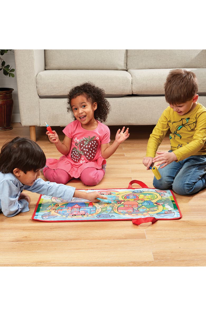 BRIGHT STRIPES Busy Village Magic Reveal Mat, Alternate, color, 