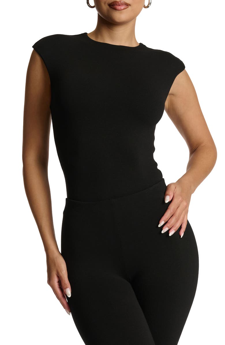 Naked Wardrobe Cap Sleeve Bodysuit, Main, color,