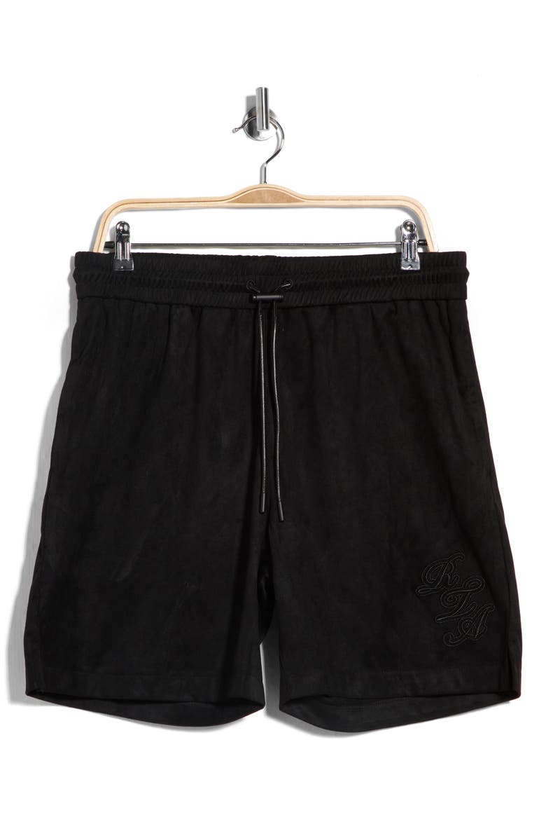 RtA Clyde Pull-On Shorts, Alternate, color, Black Script Logo