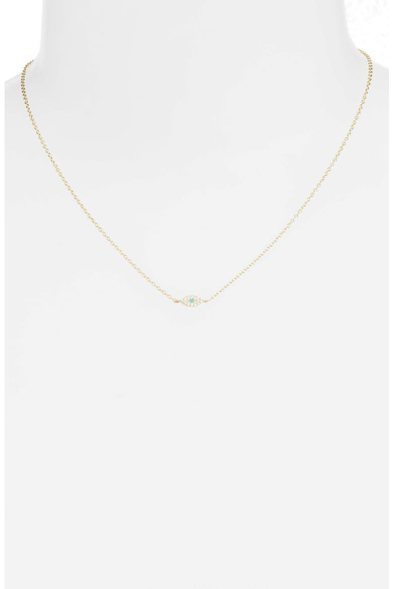 Adina’s Jewels Evil Eye Necklace, Alternate, color, TURQUOISE