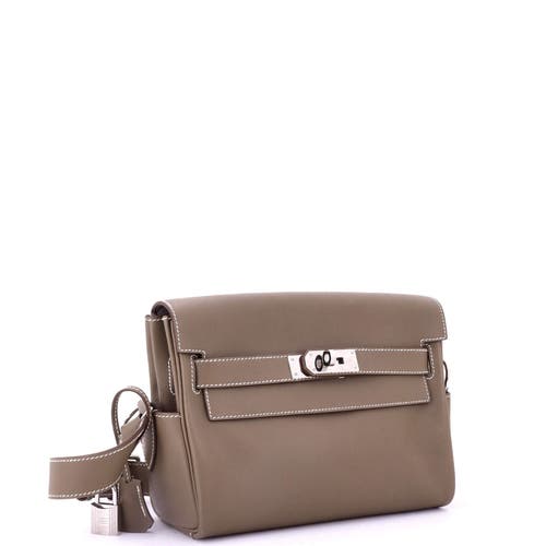 Pre-owned Hermes Hermes Kelly Messenger Bag Evercolor Pm In Brown