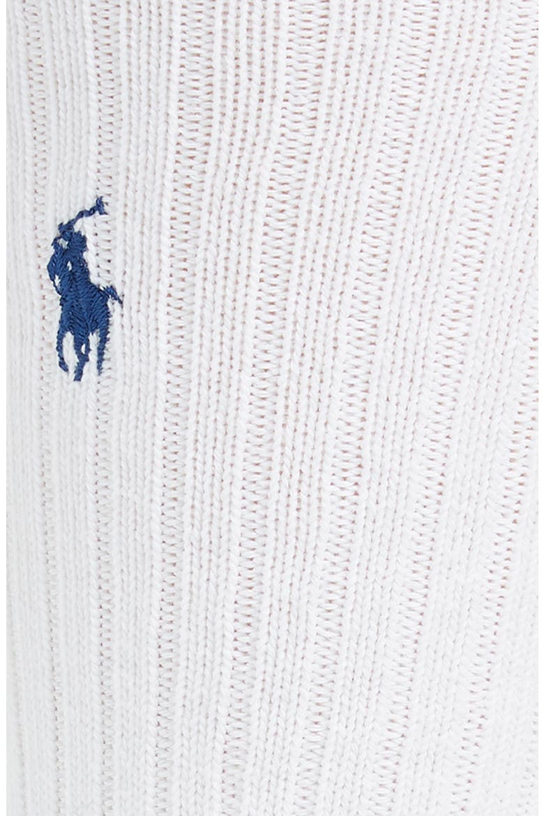 Rib Crew Socks, Alternate, color, WHITE