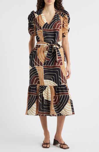 CIEBON Merl Tie Waist Midi Dress
