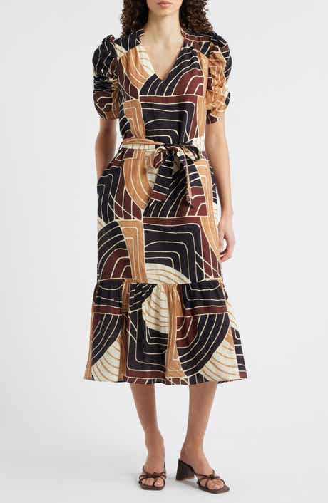 CIEBON Merl Tie Waist Midi Dress