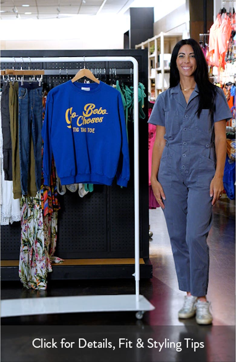 Kids' Wavy Logo Organic Cotton Sweatshirt, sales video thumbnail