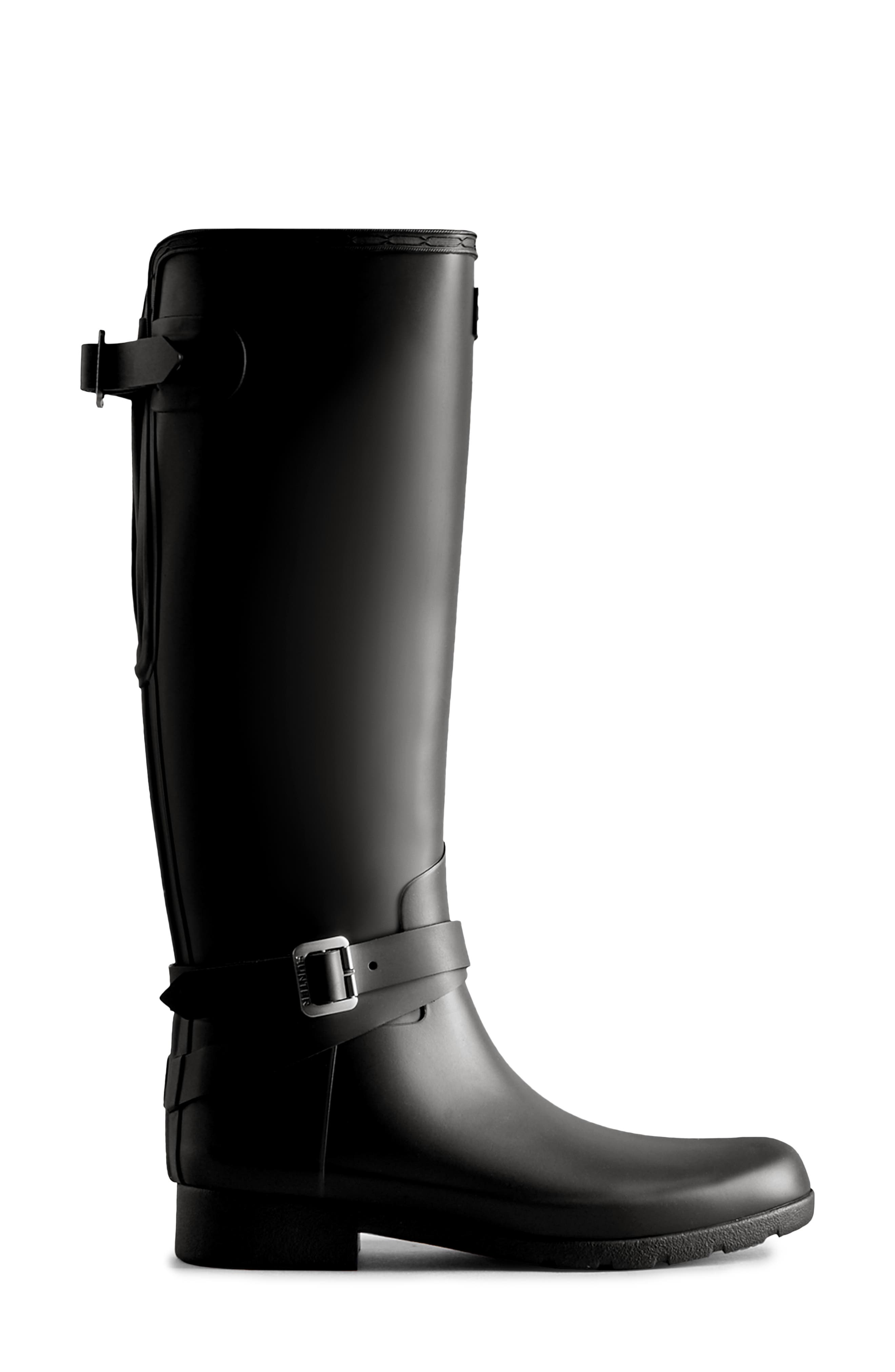 Hunter Refined Tall Waterproof Rain Boot, Alternate, color, 