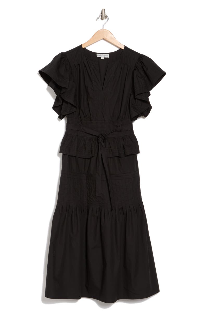 WISHLIST Tiered Ruffle Midi Dress, Alternate, color,