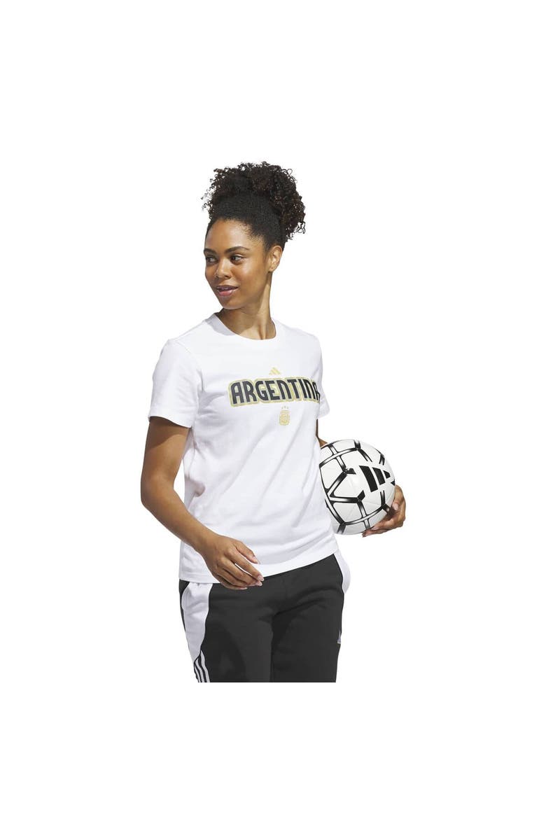 Women's adidas White Argentina National Team Jersey Hook T-Shirt, Alternate, color, White