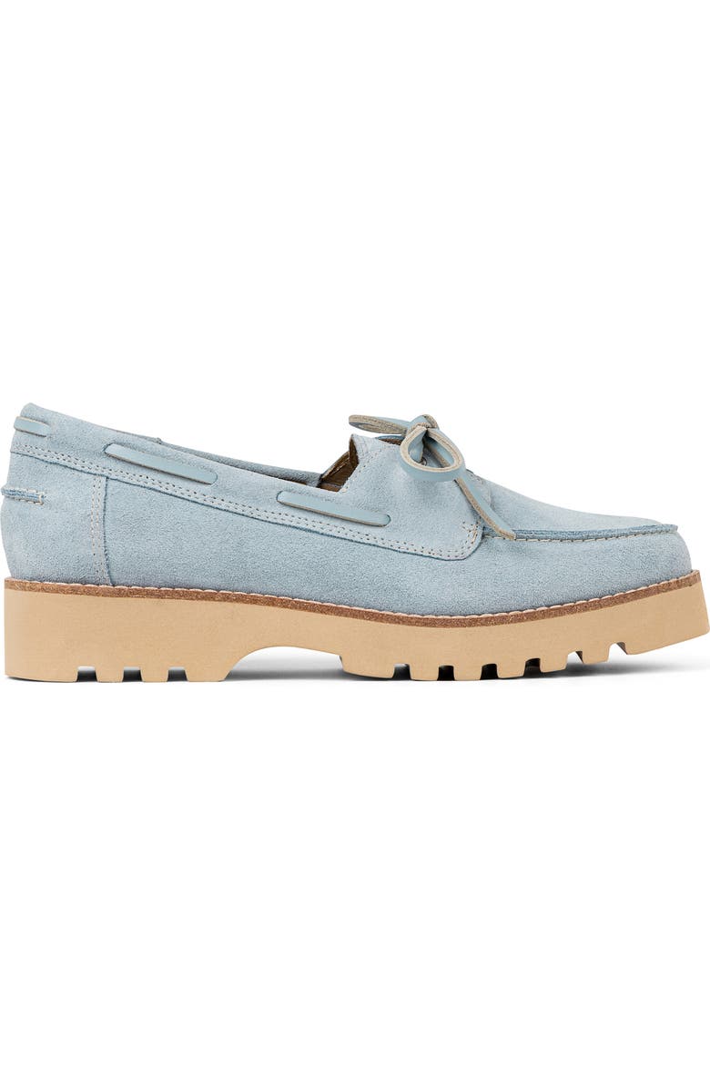 Donald Pliner Lug Sole Boat Shoe, Alternate, color, Light Blue