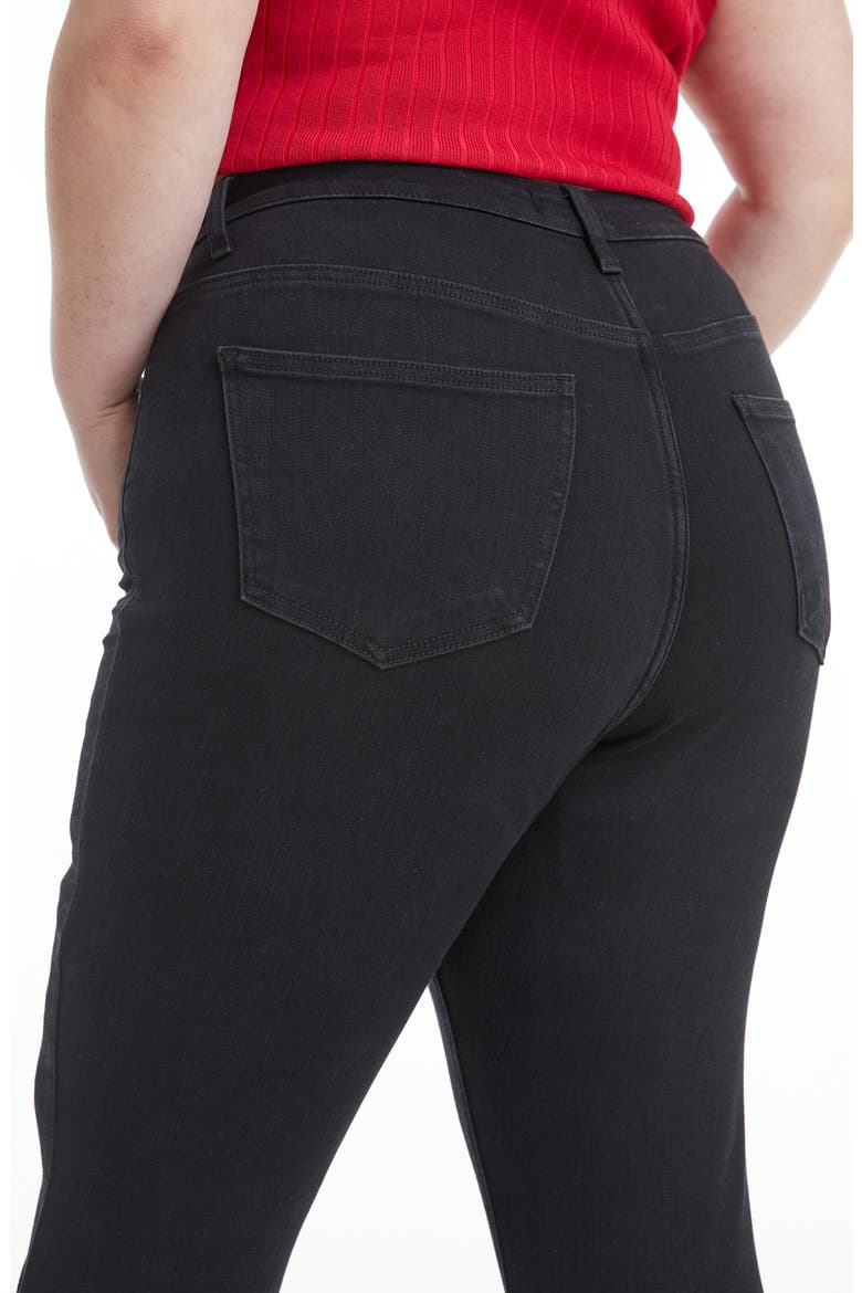 High Waist Flare Jeans, Alternate, color, SOLID BLACK