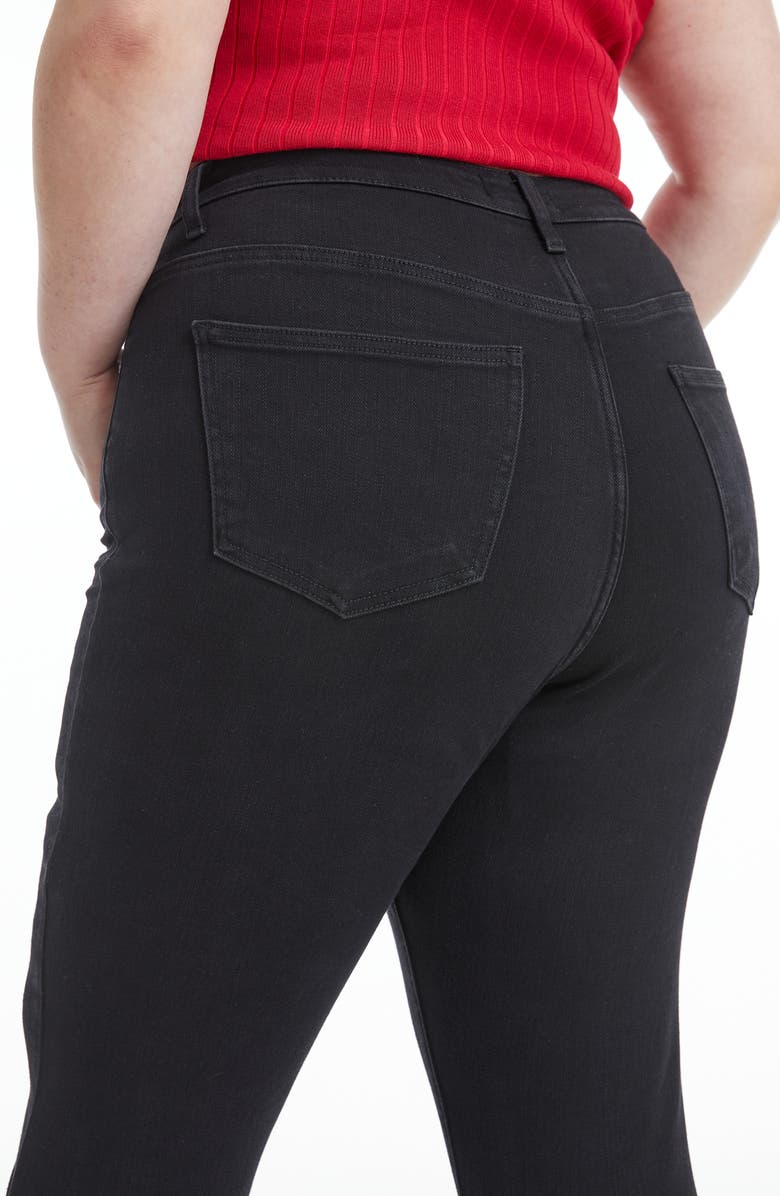 Bayeas High Waist Flare Jeans, Alternate, color, Solid Black