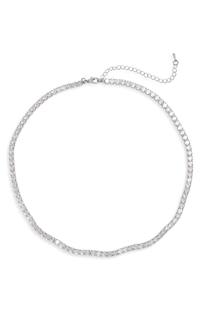 Tasha Crystal Tennis Necklace, Main, color, 
