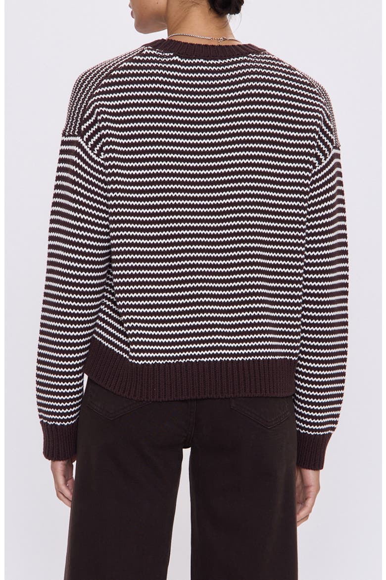 Aura Stripe Sweater, Alternate, color, MOCHA
