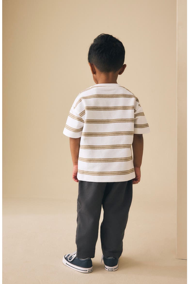 Kids' Jersey Jacket, Stripe T-Shirt & Jogger Set, Alternate, color, TAN