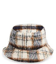 Melrose and Market Plaid Brushed Bucket Hat