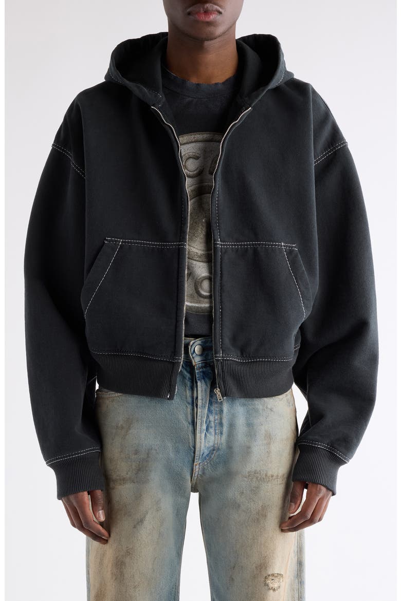 Foscar U Autograph Logo Embroidered Zip Hoodie (Men) | Nordstrom